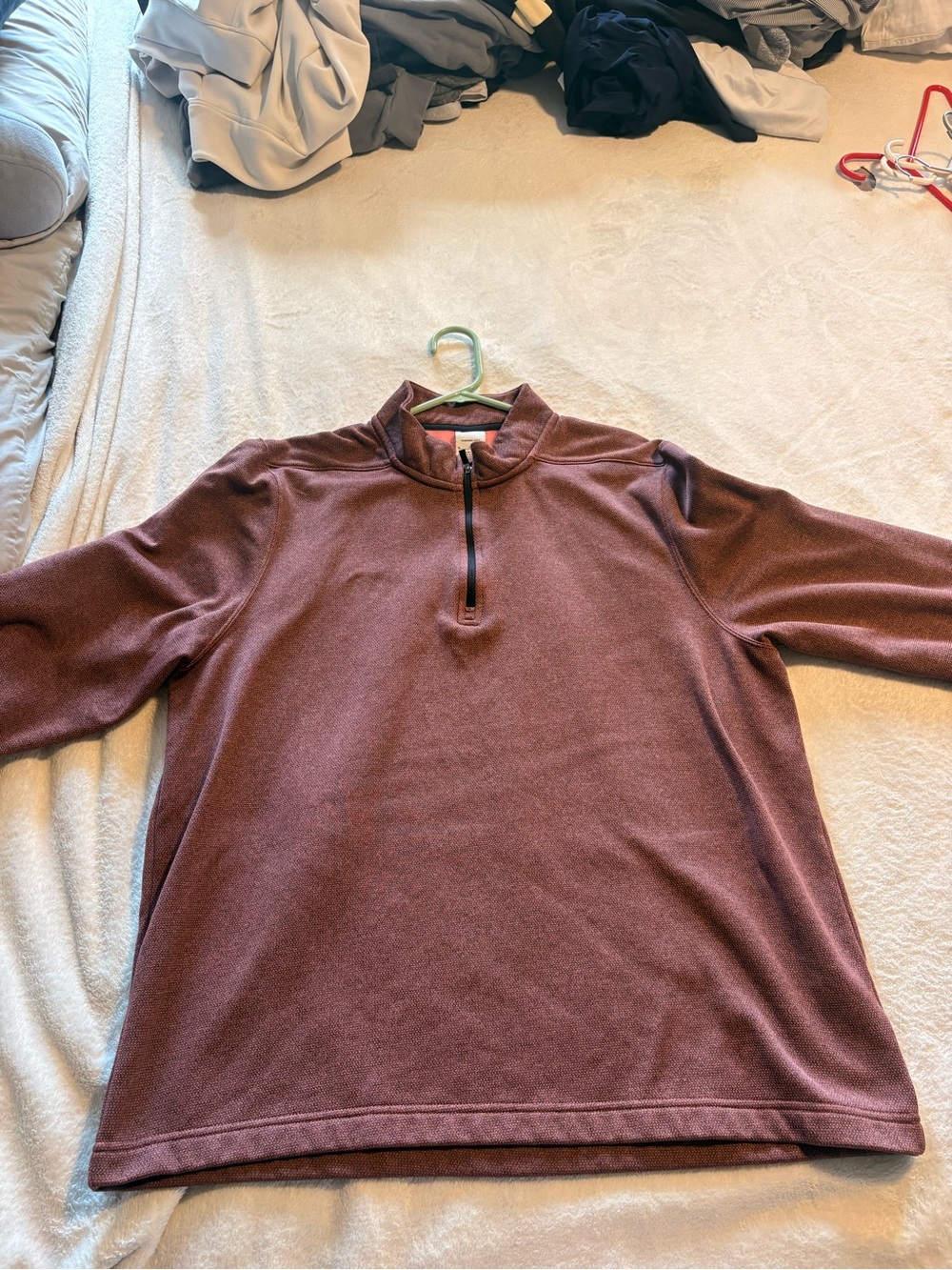 Nike Dri Fit Men's Quarter-Zip Sweater - Burgundy